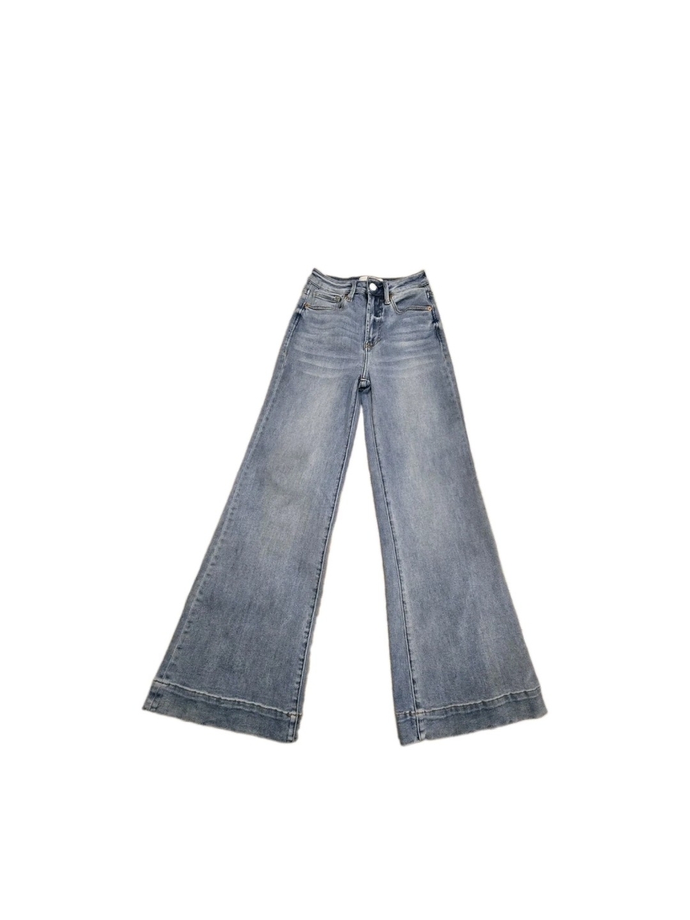 Dear John Fiona Wide Leg Jeans Women's 24 High Rise Light Wash Stretch Denim